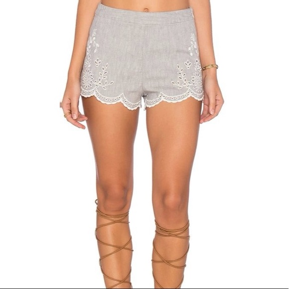 Free People Pants - Free People Life’s Too Short Eyelet Trim Shorts
